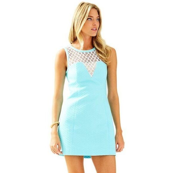 Lilly Pulitzer Vandalia Shift Dress in Serene Blue - Picture 1 of 6
